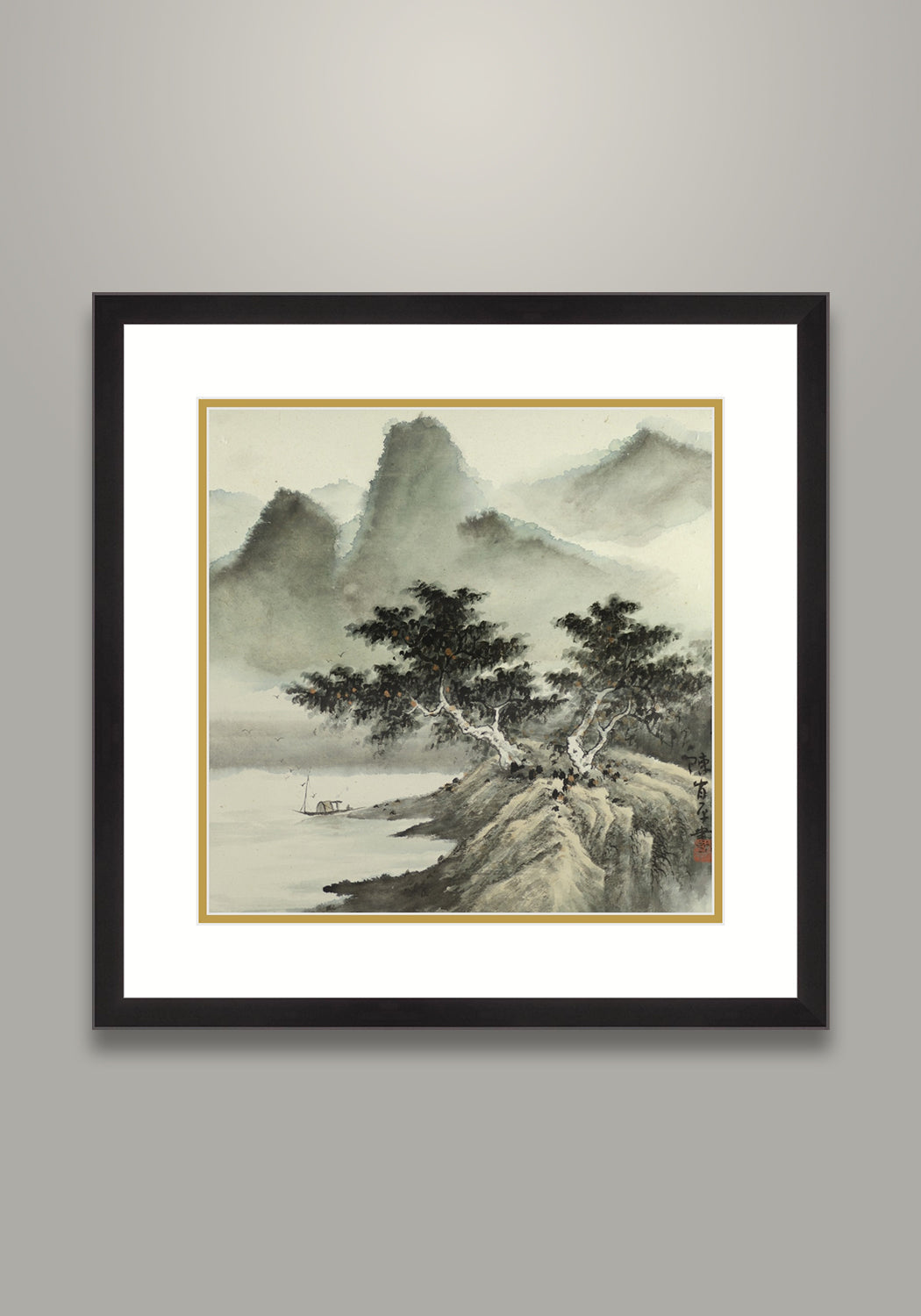 《渡口之晨》 國畫 山水