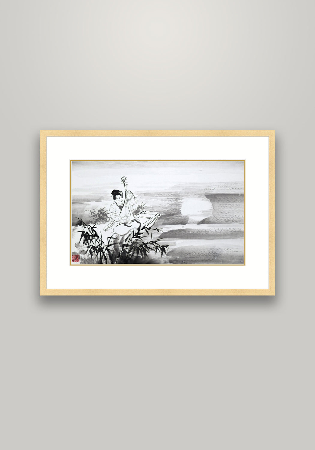 《樂影 琵琶》國畫 人物