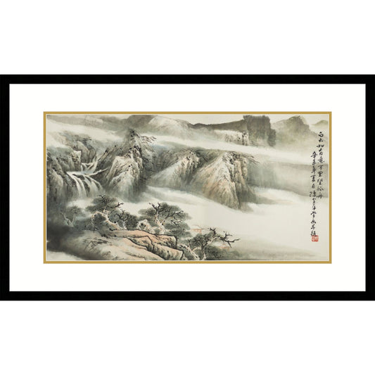 《白雲萬里》 國畫 山水