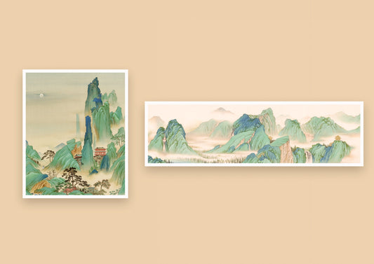《望團圓》《峽谷仙境》畫心