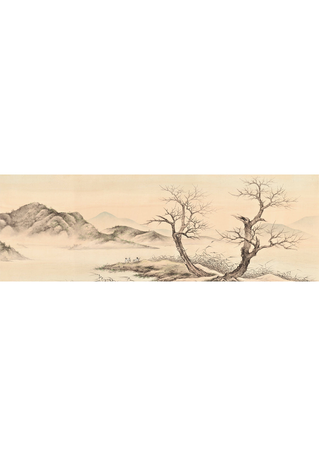 《秋江待渡圖》國畫 山水