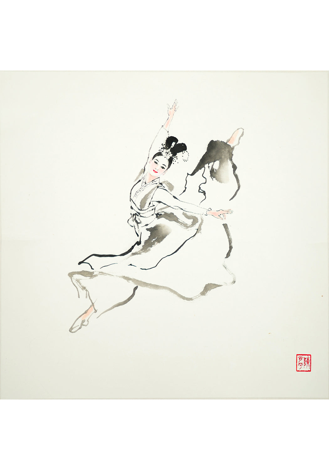 《舞影 三》國畫 人物