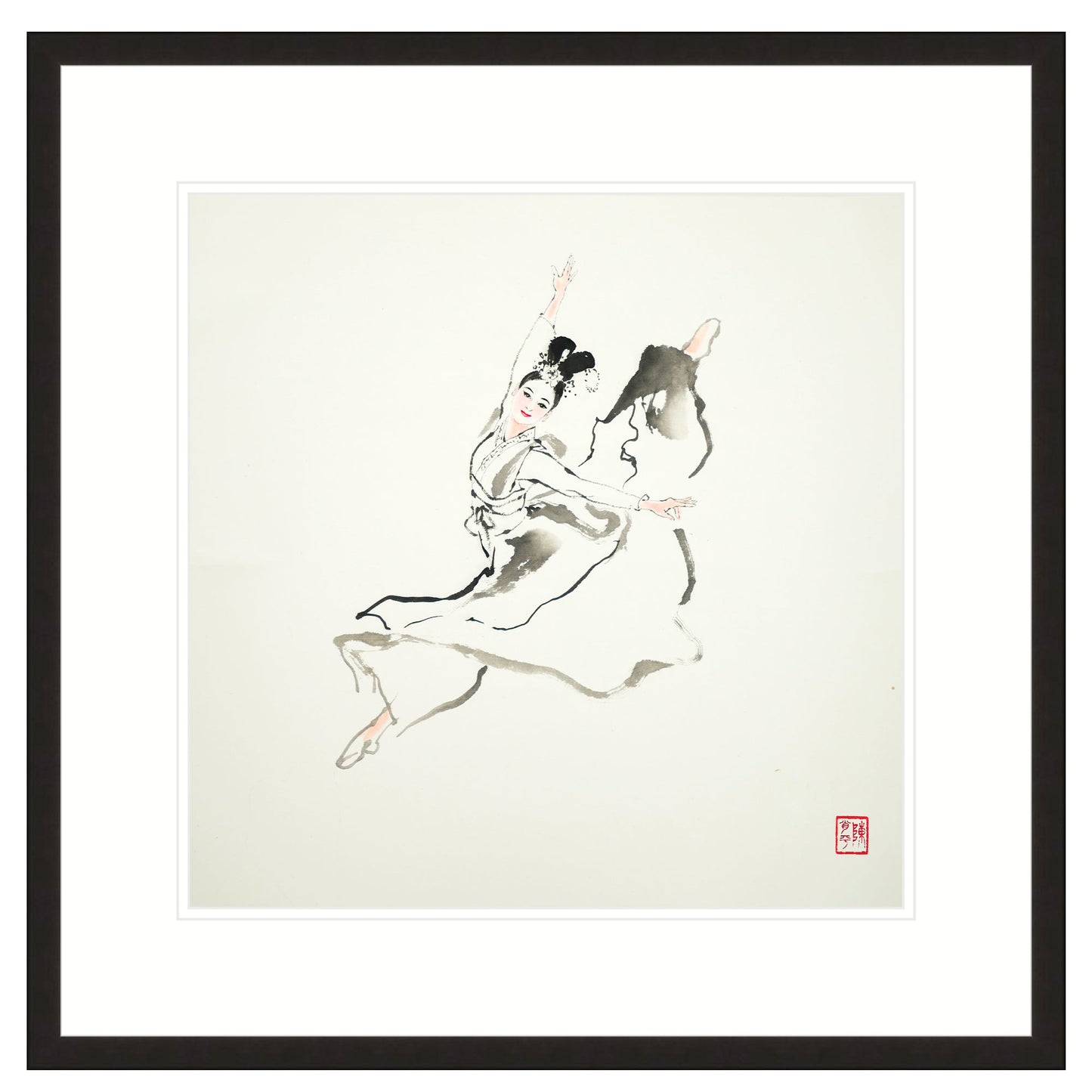 《舞影 三》國畫 人物