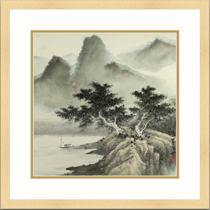 《渡口之晨》 國畫 山水