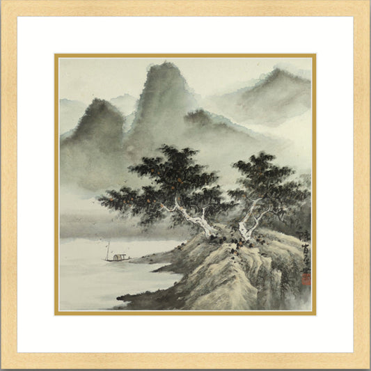 《渡口之晨》 國畫 山水