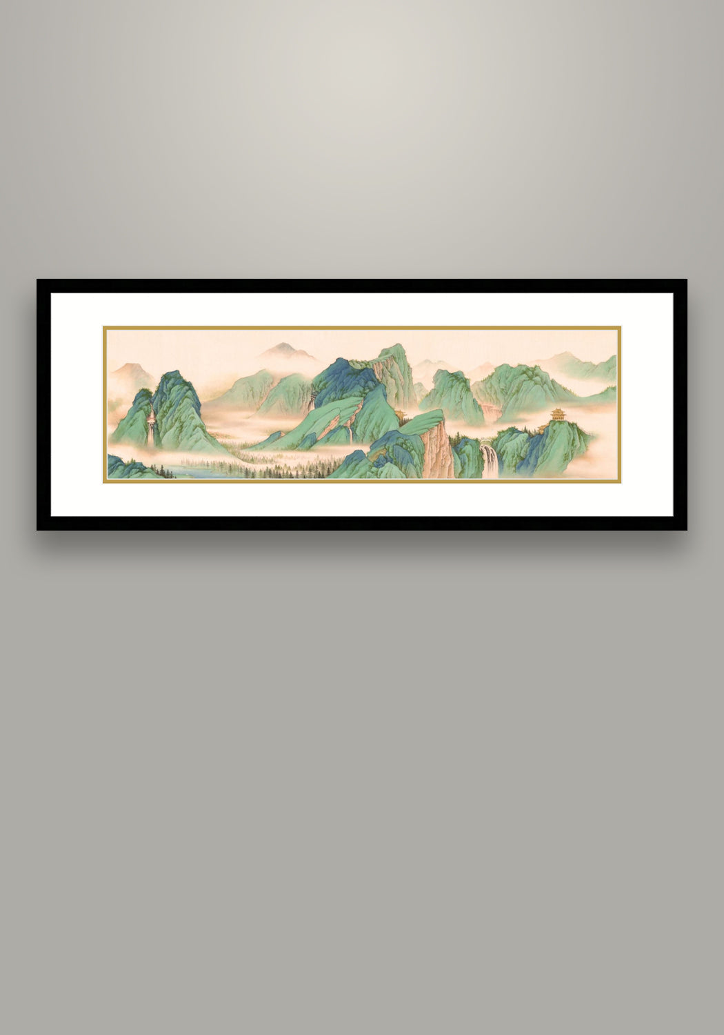 《峽谷仙境》國畫 山水