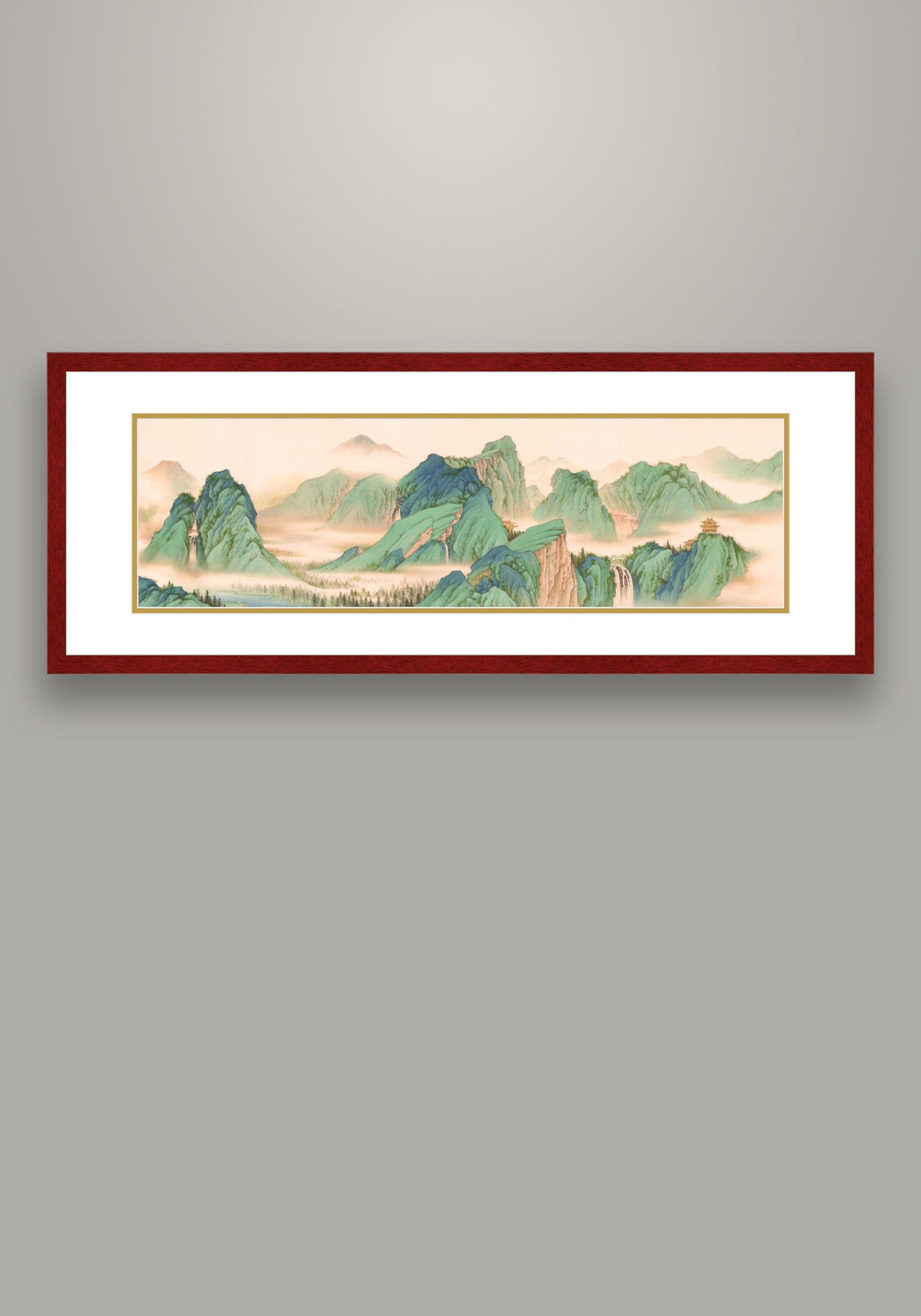 《峽谷仙境》國畫 山水