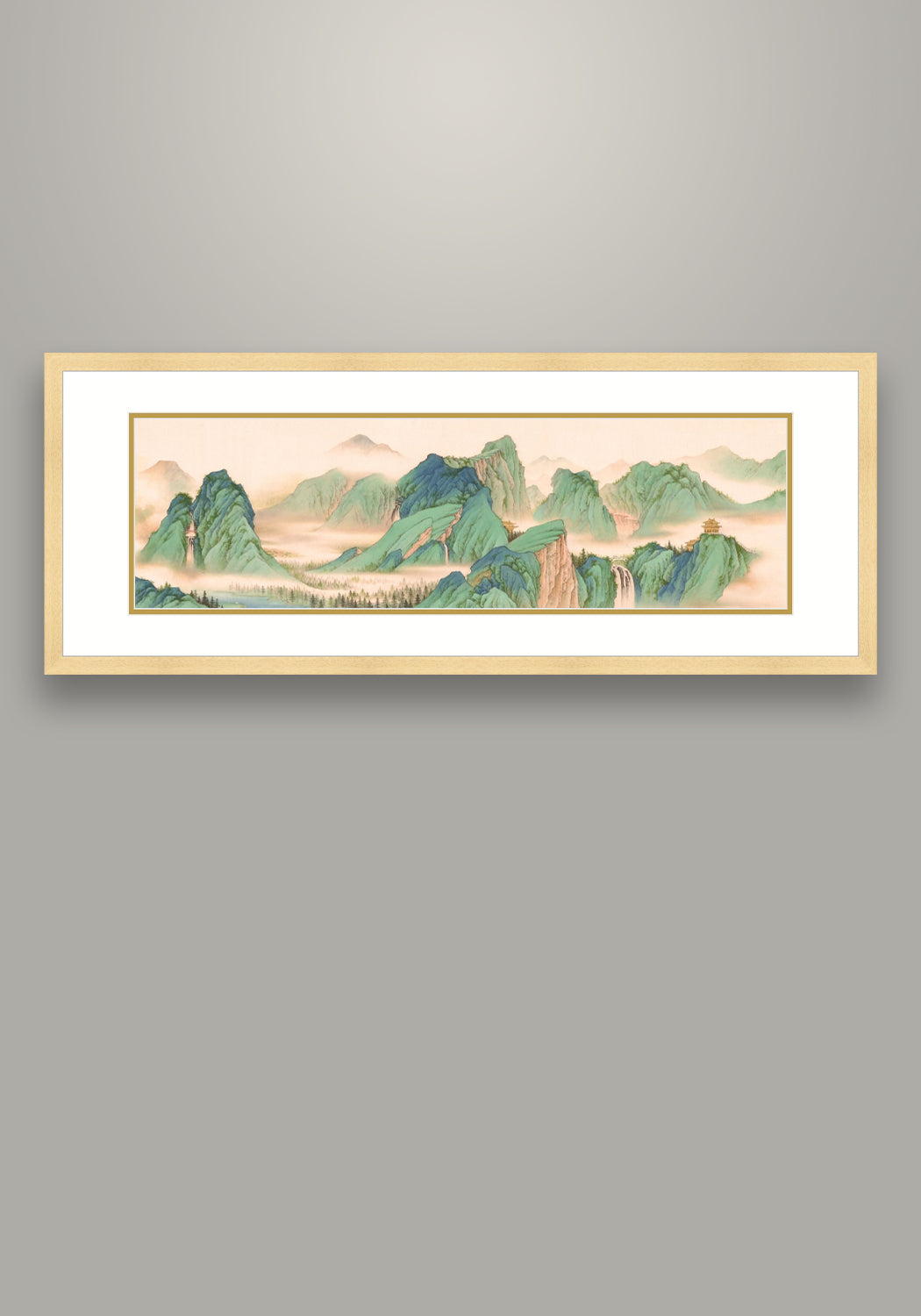 《峽谷仙境》國畫 山水