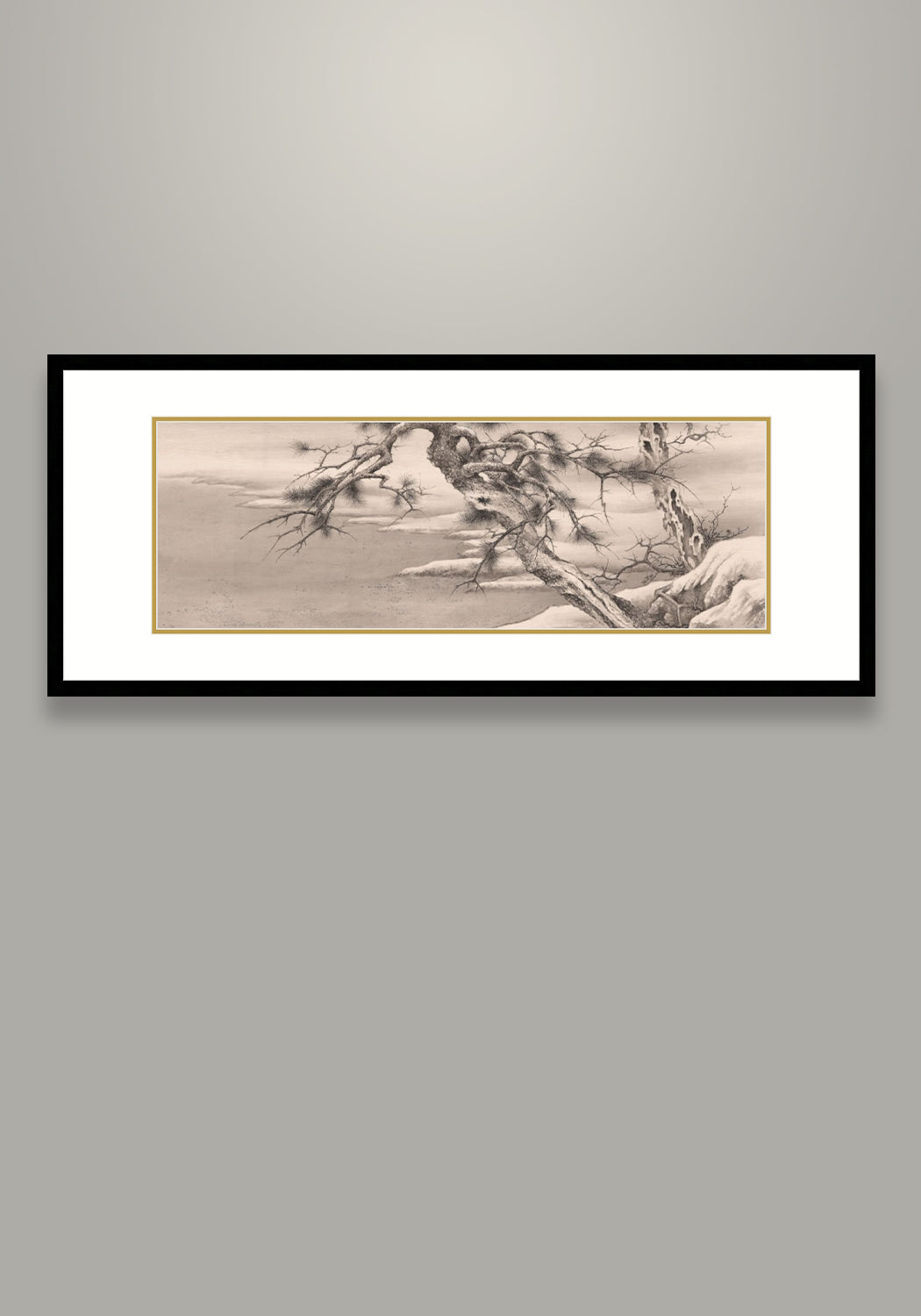 《雪松圖》 國畫 山水