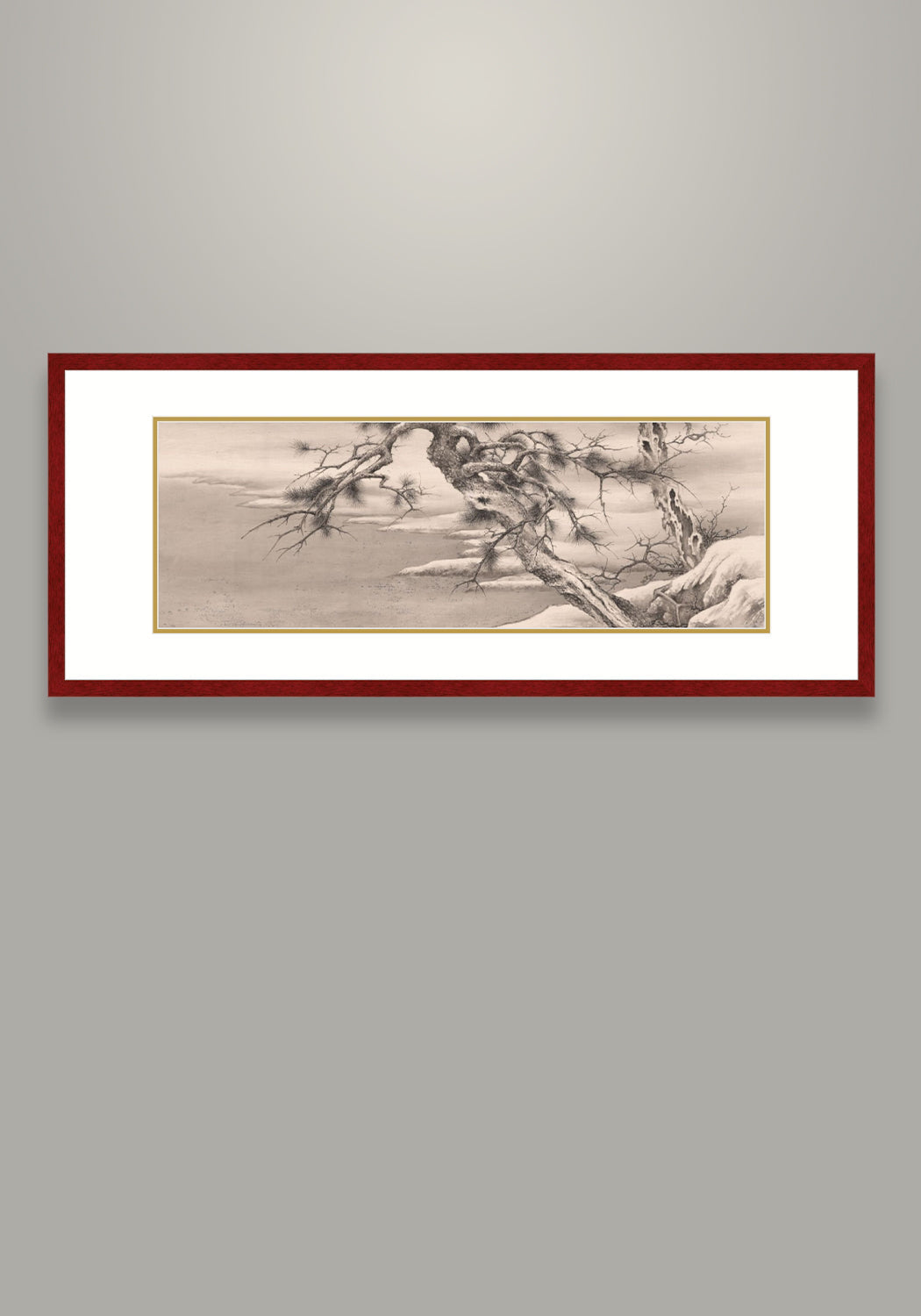 《雪松圖》 國畫 山水