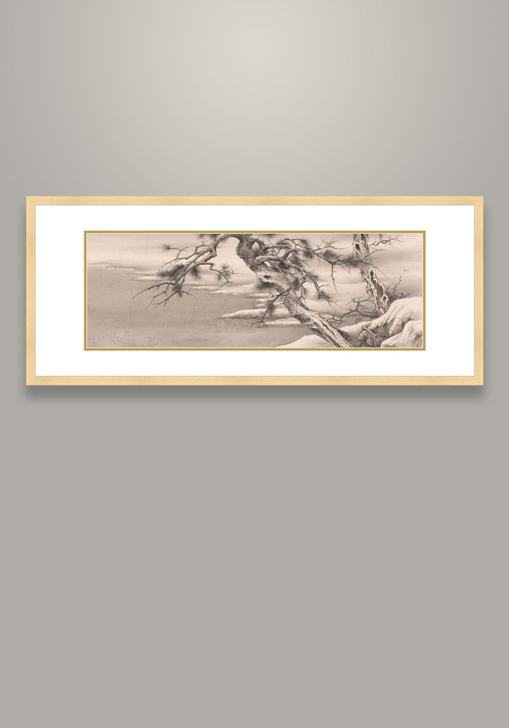《雪松圖》 國畫 山水