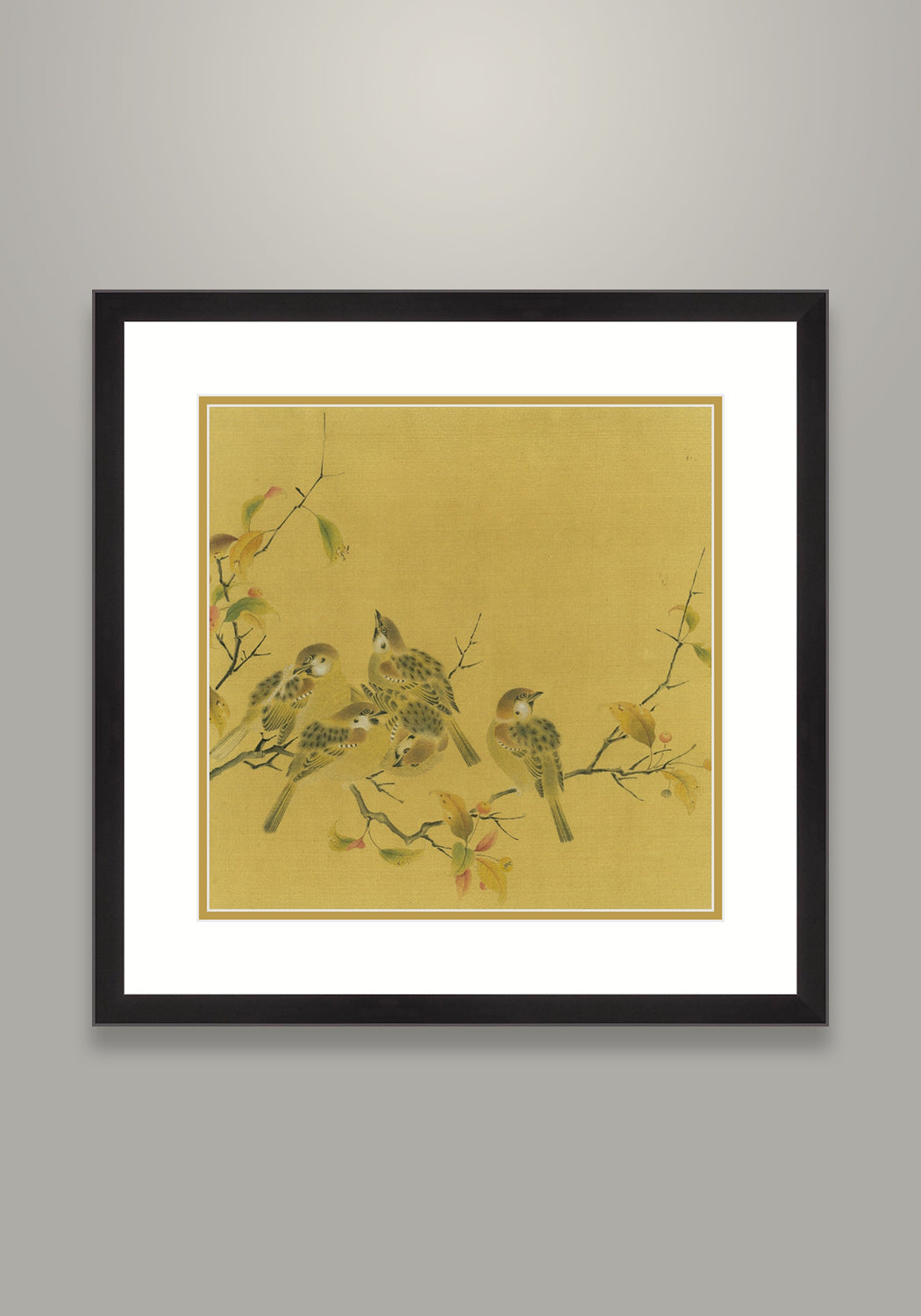 《瓦雀棲枝圖》 國畫 花鳥
