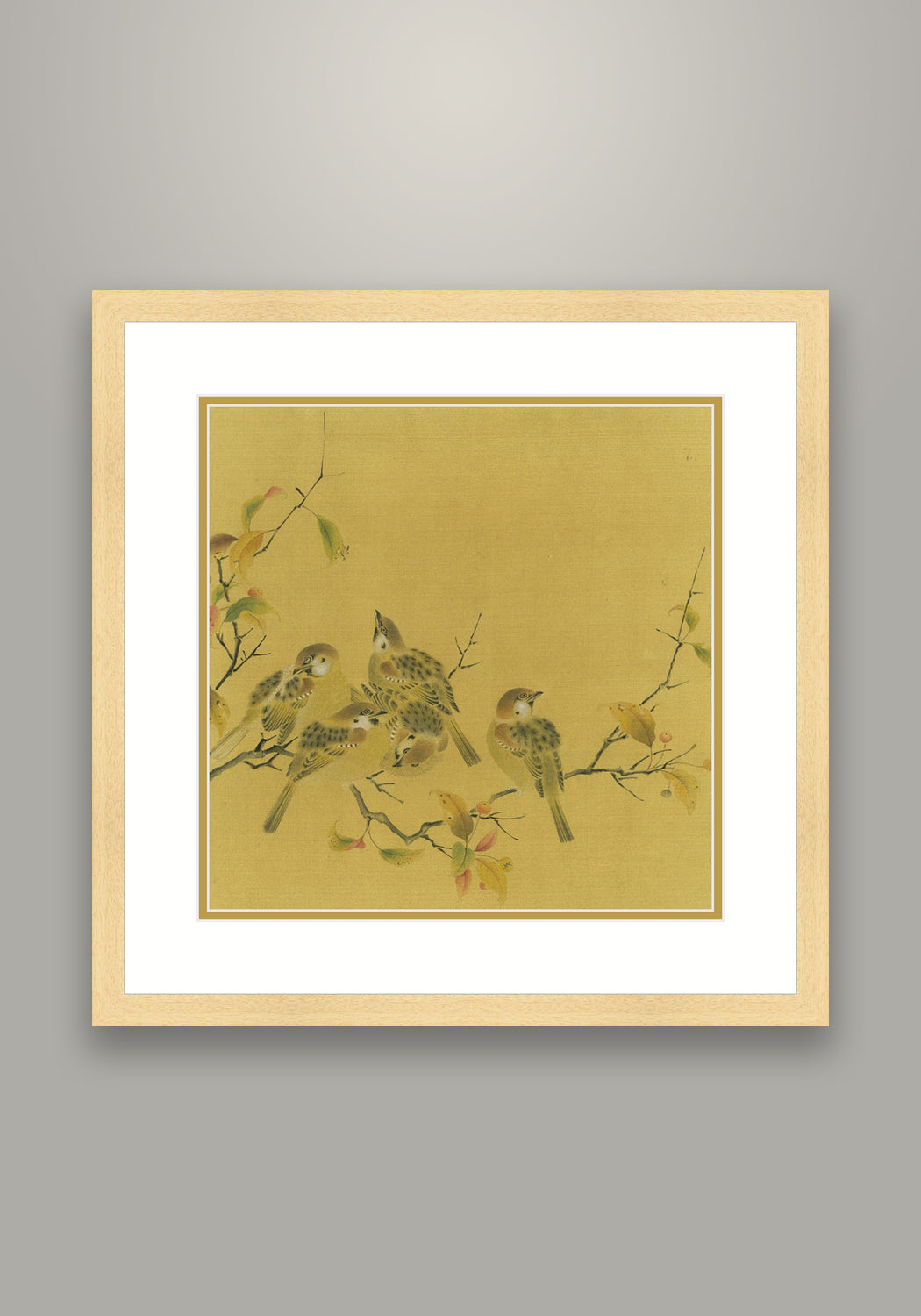 《瓦雀棲枝圖》 國畫 花鳥