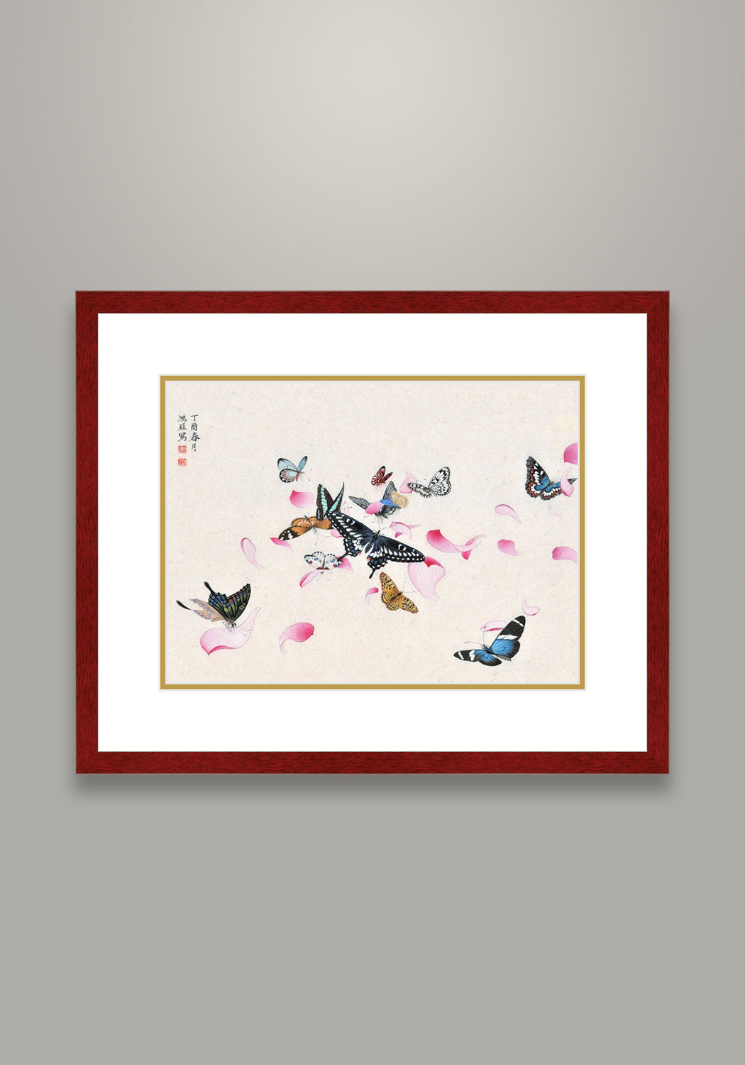 《蝶舞翩躚》 國畫 花鳥