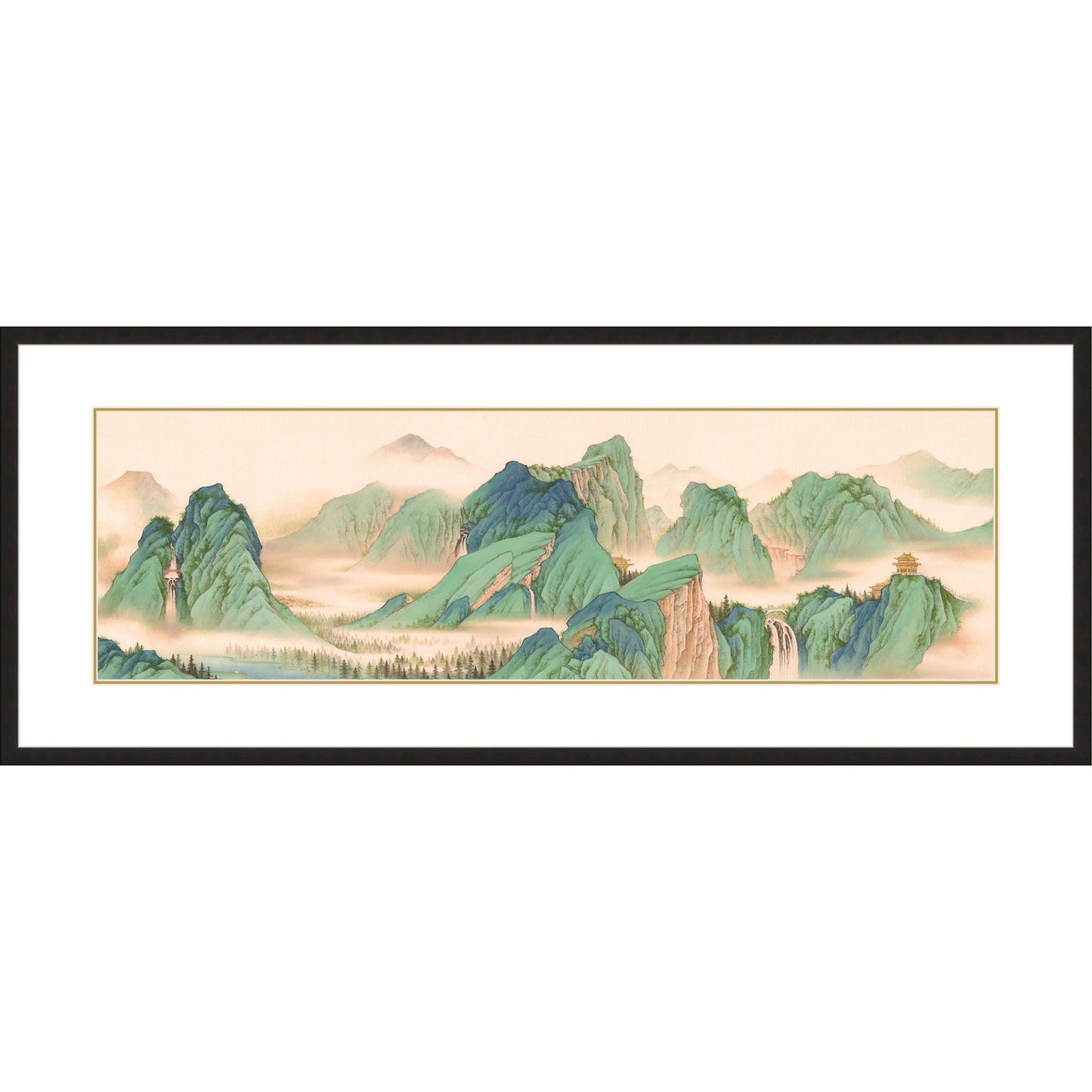 《峽谷仙境》國畫 山水