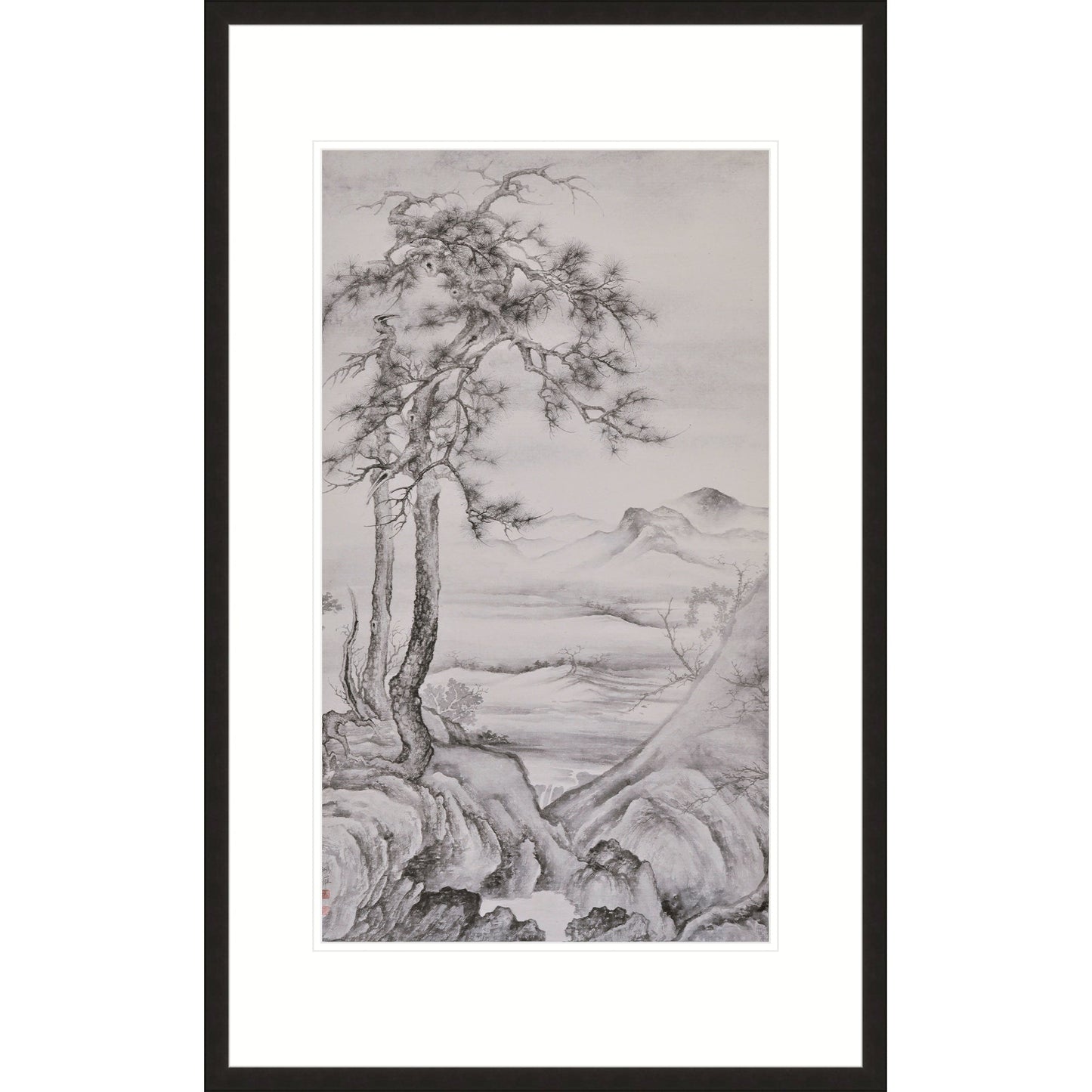 《雙松平遠圖》 國畫 山水