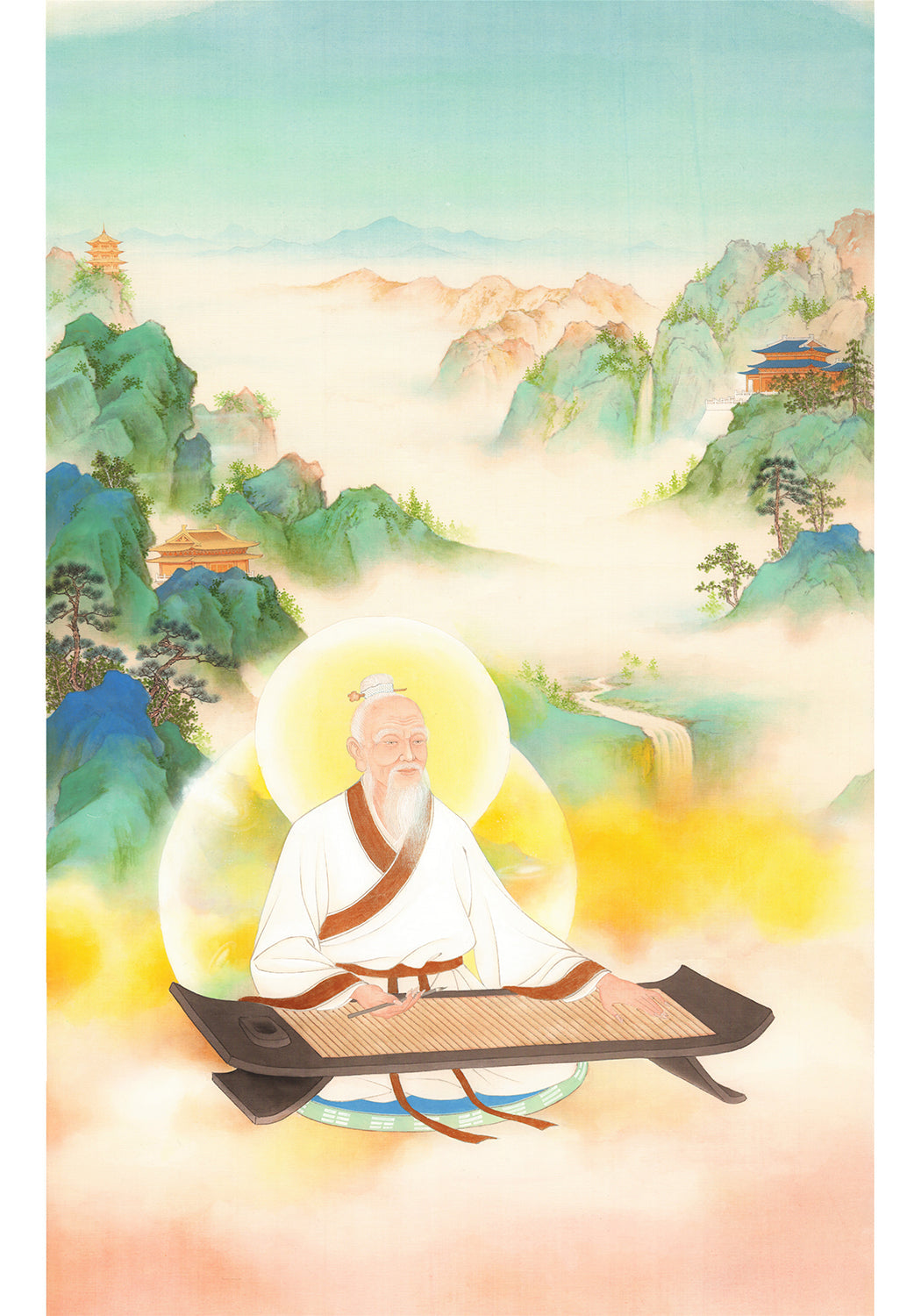《老子著經圖》《張果老》  畫心