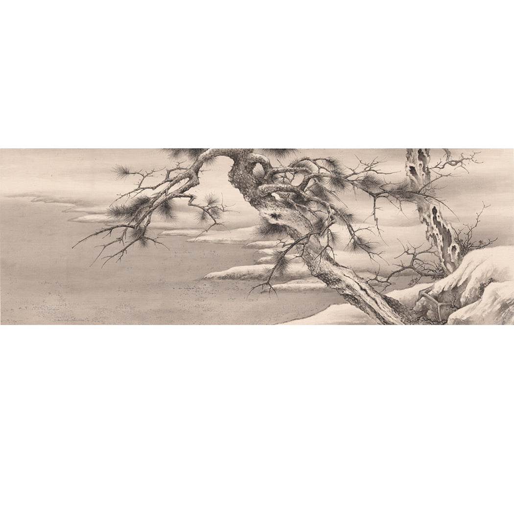 《雪松圖》 國畫 山水