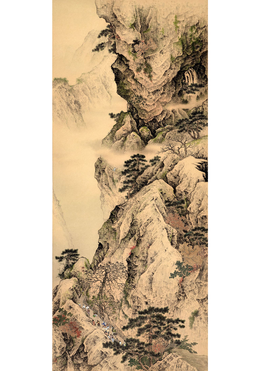 《登山圖》 國畫 山水