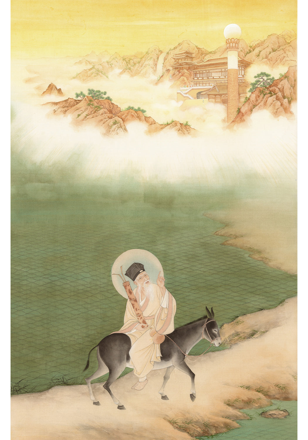 《老子著經圖》《張果老》  畫心