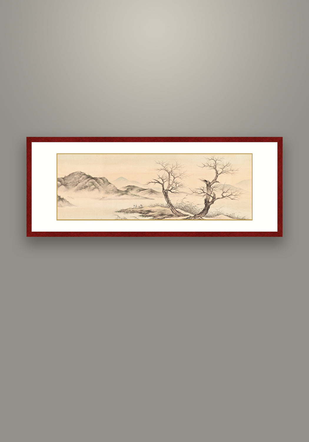 《秋江待渡圖》國畫 山水
